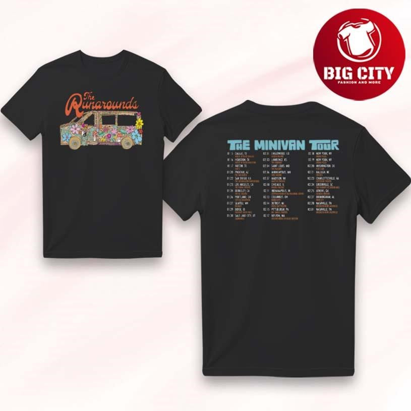 The Runarounds 2026 The Minivan Tour Black Two Sided Shirt