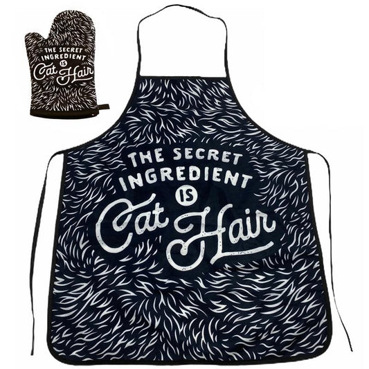 The Secret Ingredient Is Cat Hair Funny Pet Kitten Animal Lover Graphic Kitchen Accessories Funny Graphic Kitchenwear...