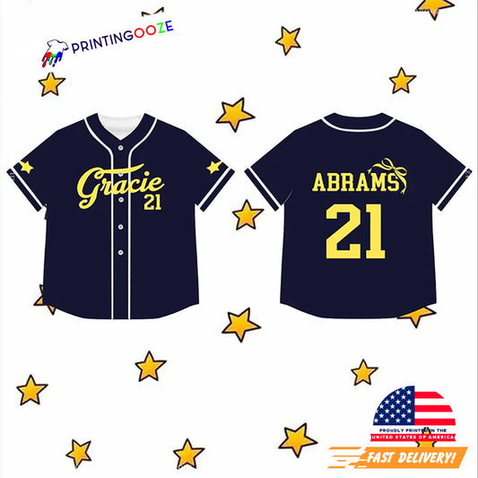 The Secret Of Us Gracie Abrams Concert Tour Baseball Jersey
