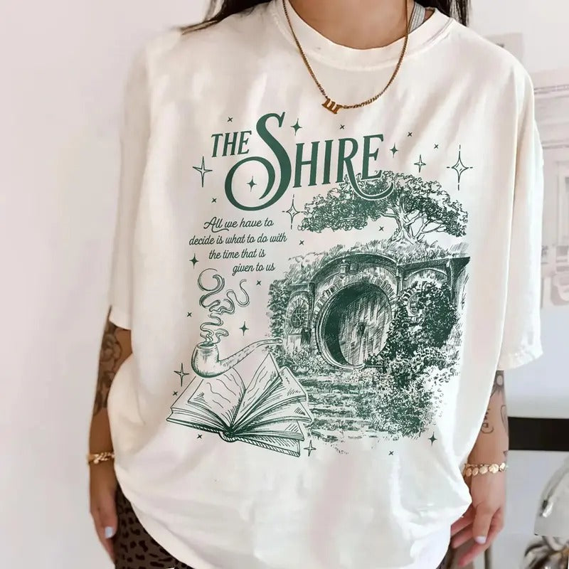 The Shire LOTR Tee Shirt, Fantasy Book Lover Shirt, LOTR Sweatshirt, The Shire Sweater Hoodie | WearSparks.com
