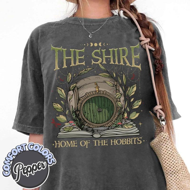 The Shire T-Shirt, Gift For Hobbit Lovers, Tolkien Shirt, The Fellowship Bookish Shirt Hobbit Shirt, Lord Of The Rings...