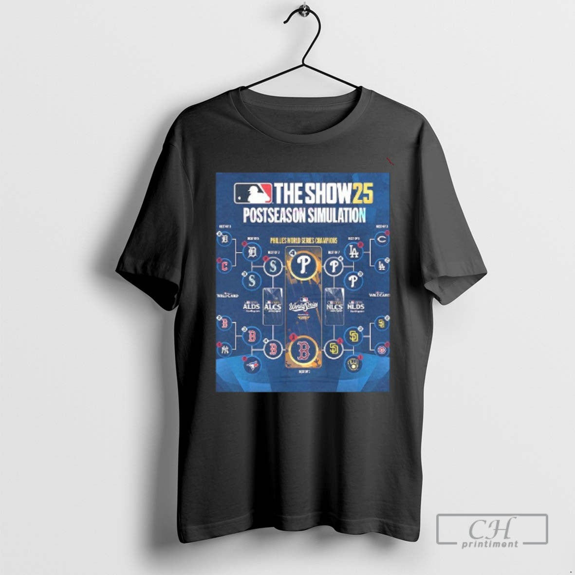 The Show 25 Postseason Simulation Phillies World Series Champions T Shirts