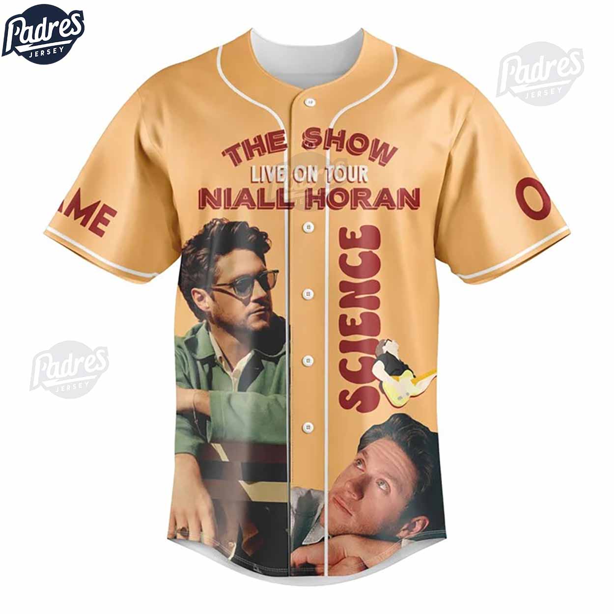 The Show Live On Tour Niall Horan Custom Baseball Jersey - Padres Jersey Oasis: Elevate Your Baseball Style... (Image 2)