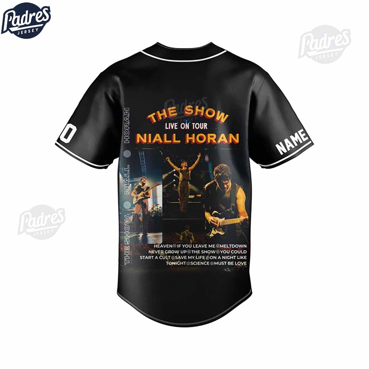 The Show Live On Tour Niall Horan Custom Baseball Jersey Fan Club - Padres Jersey Oasis: Elevate Your Baseball... (Image 3)