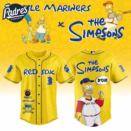 The Simpsons x Boston Red Sox Baseball Jersey 2025 - Padres Jersey Oasis: Elevate Your Baseball Style Game T-Shirts,...