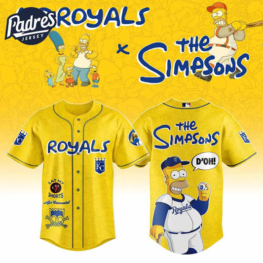 The Simpsons x Kansas City Royals Baseball Jersey 2025 - Padres Jersey Oasis: Elevate Your Baseball Style Game T-Shirts,...