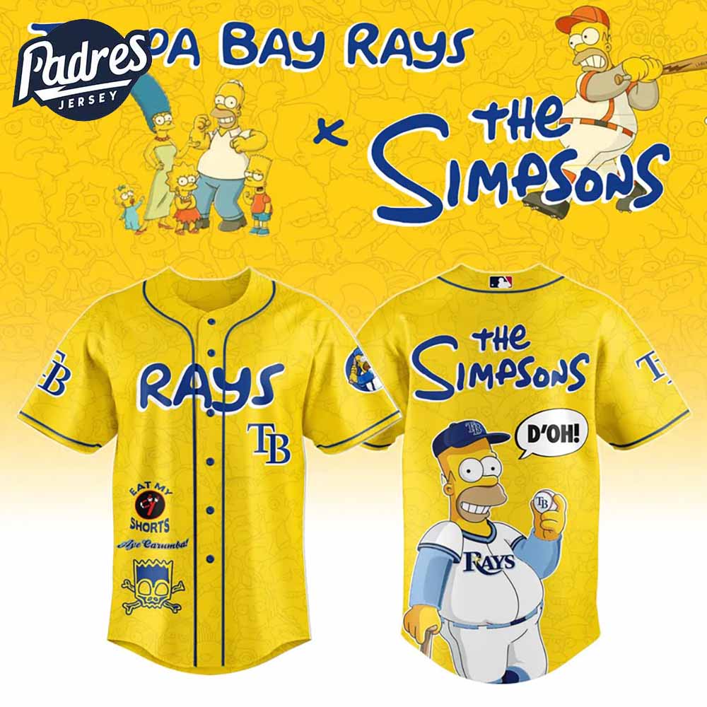 The Simpsons x Tampa Bay Rays Baseball Jersey 2025 - Padres Jersey Oasis: Elevate Your Baseball Style Game T-Shirts,...