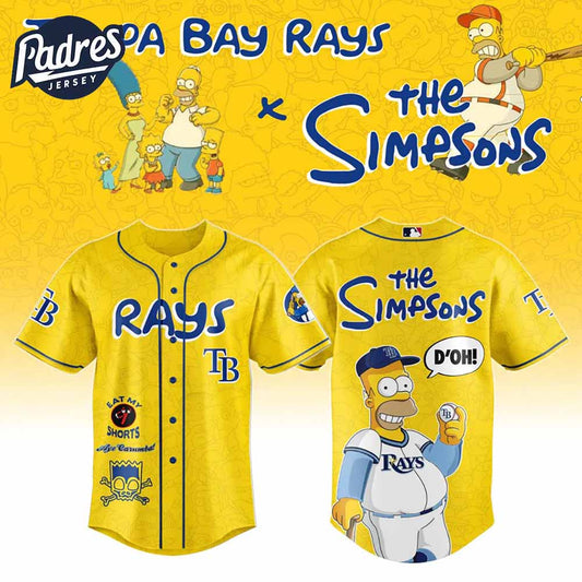 The Simpsons x Tampa Bay Rays Baseball Jersey 2025 - Padres Jersey Oasis: Elevate Your Baseball Style Game T-Shirts,...