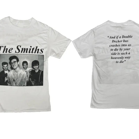 The Smiths Double Decker Bus T-Shirt, Retro Band Graphic Tee, Vintage Music Merch, Iconic 80s Rock Shirt, Unisex Gift for...
