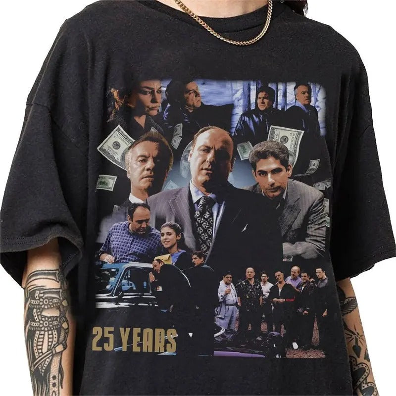 The Sopranos 90s Vintage Bootleg Style T-Shirt, Classic Retro Graphic Unisex Tee Gift For Men and Women Hoodie, Sweatshirt