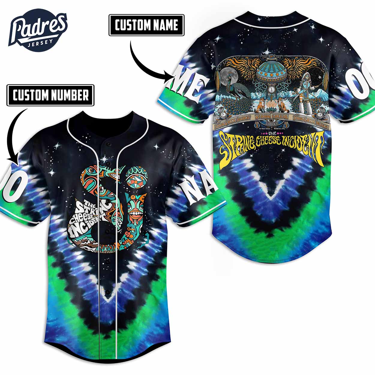 The String Cheese Incident Band Baseball Jersey Outfit - Padres Jersey Oasis: Elevate Your Baseball Style Game... (Image 1)