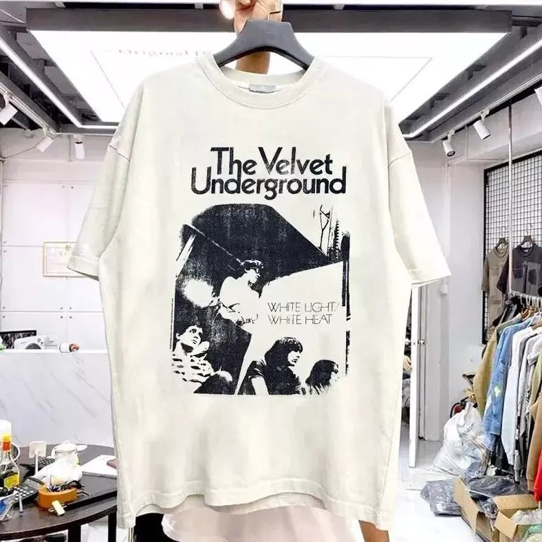 The Velvet Underground Band Shirt 90s, Vintage retro shirt, Cotton unisex Tshirt, Trendy Shirtstyle{n002}3 Hoodie, Sweatshirt