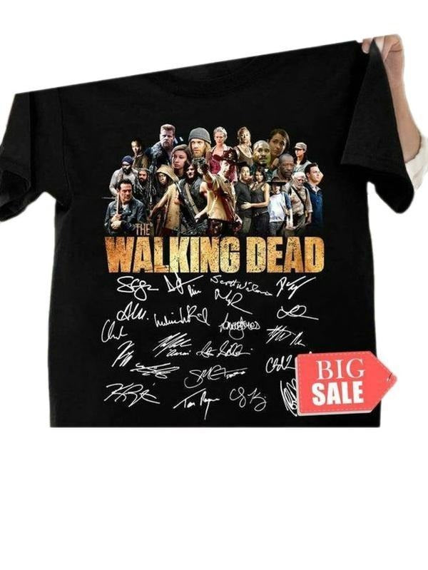 The Walking Dead Signature Shirt Top Basic Unisex Graphic Menswear T-Shirt Sweatshirt Hoodie Comfort Colors for Women...
