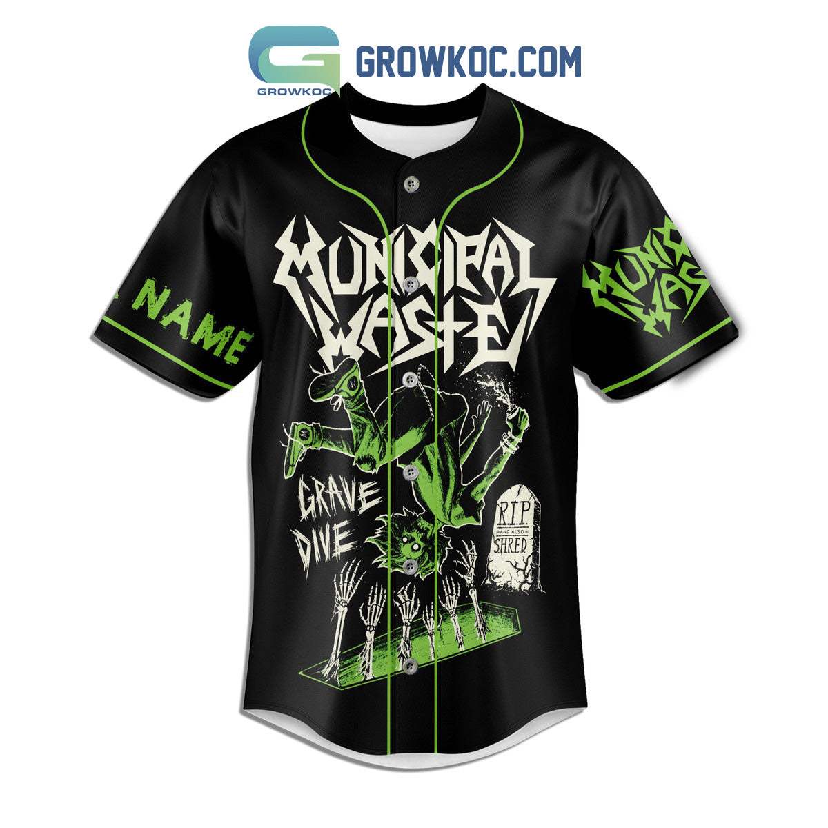 The Wall Of Death Municipal Waste Personalized Baseball Jersey