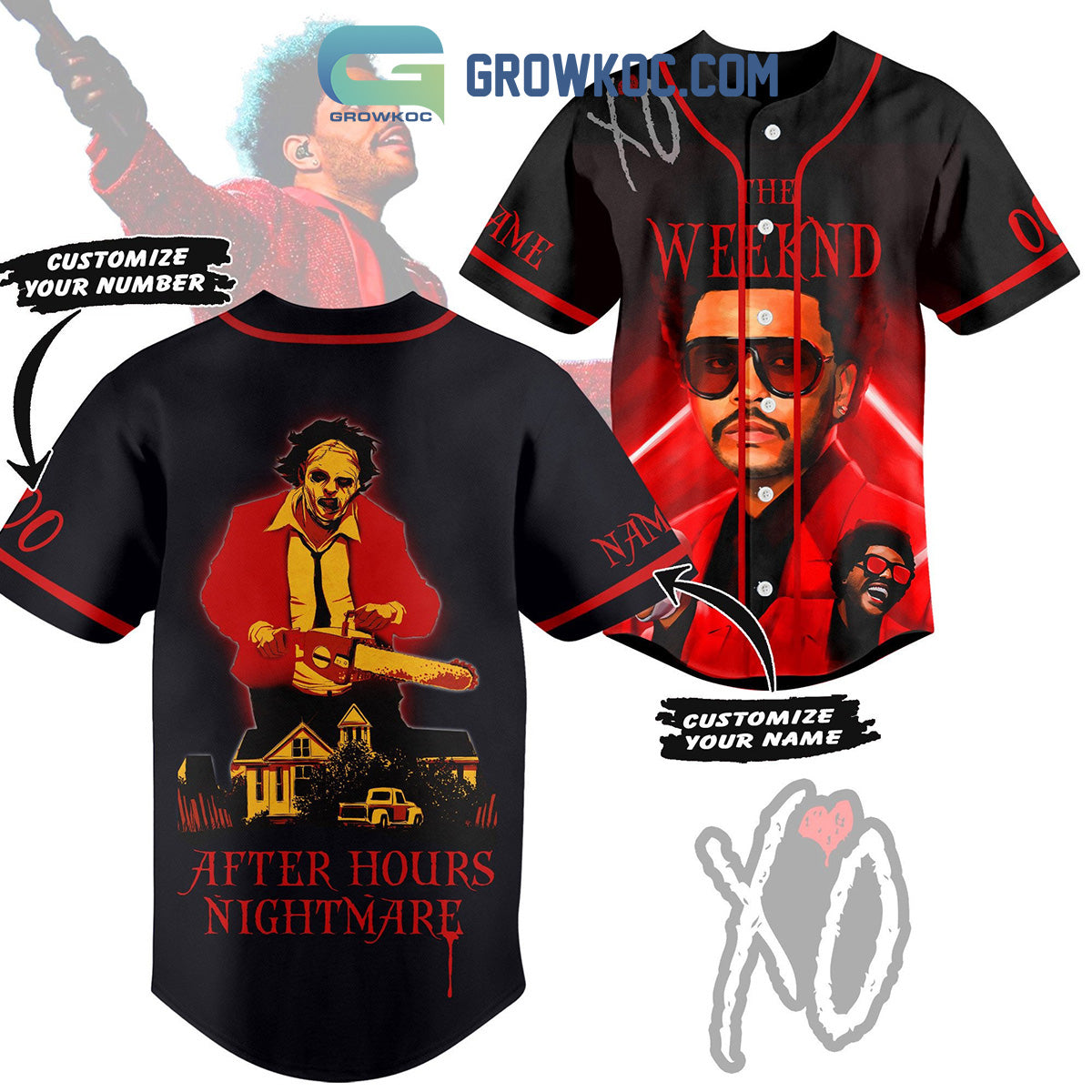 The Weeknd After Hourse Nightmare Personalized Baseball Jersey