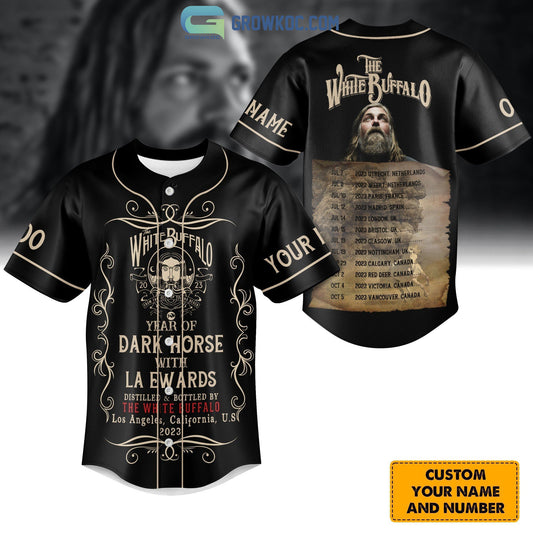 The White Buffalo Year Of Dark Horse With La Ewards Personalized Baseball Jersey