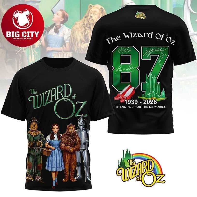 The Wizard Of Oz 87Th Anniversary Limited Edition 2026 Thank You For The Memories Two Sided Shirt