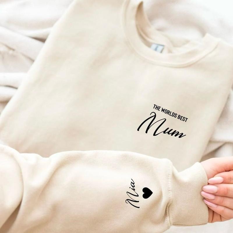 The Worlds Best Mum Sweatshirt. Personalised Shirt for Mum with Children's names, Mummy Shirt, Mother's Day, Mom...