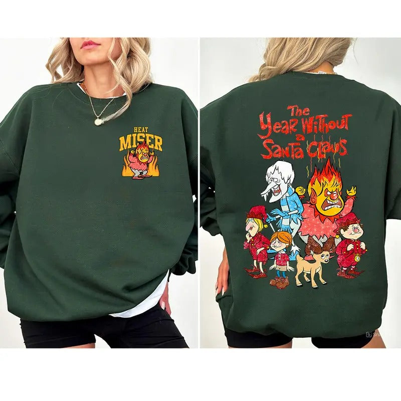 The Year Without Santa Snow Miser Heat Sweatshirt, Miser Brothers Couple Christmas Shirt, Family Matching Shirt, Heat ...