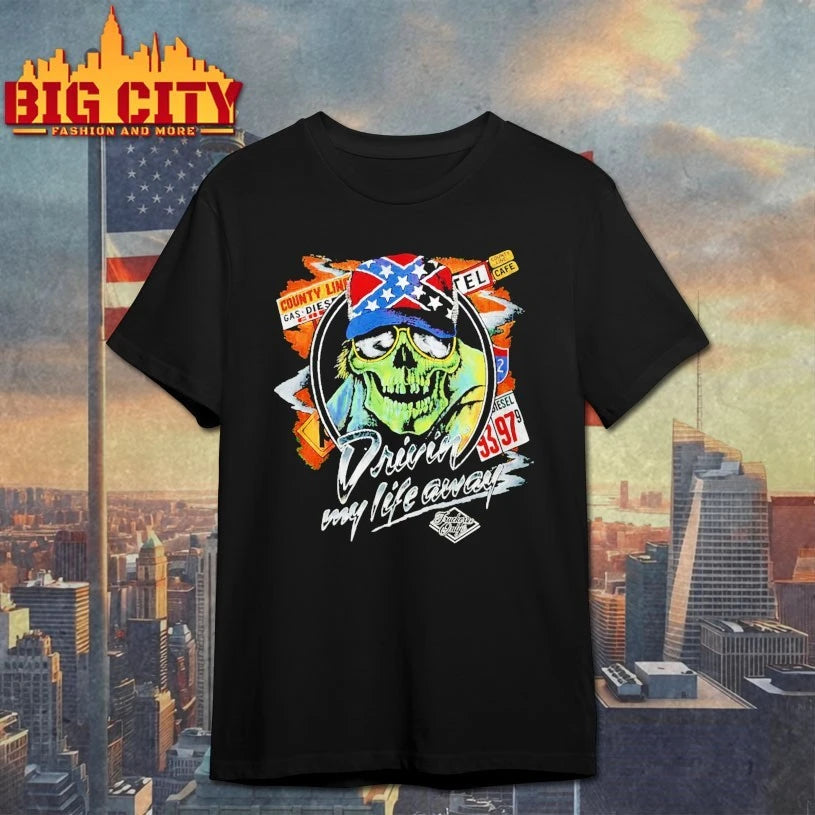 Thelma Louise Driving My Life Away Skull shirt
