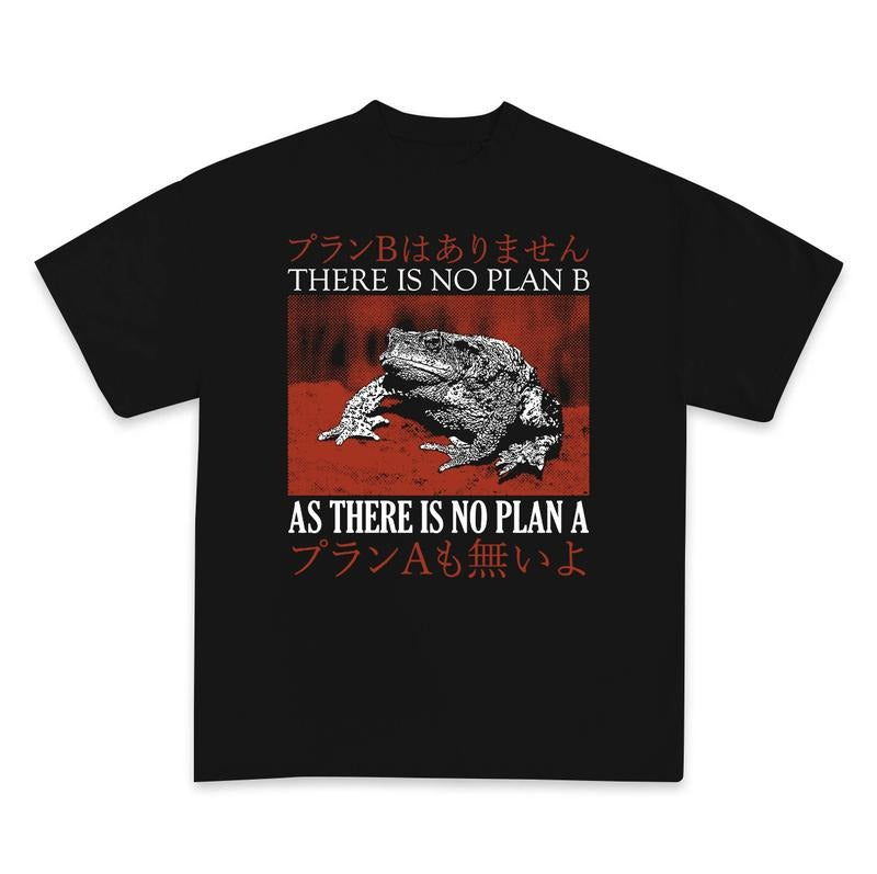 There Is No Plan B Frog Shirt Vintage Japanese Frog Graphic Tee Tokyo Weird Streetwear Gifts Shirt Hoodie, Sweatshirt