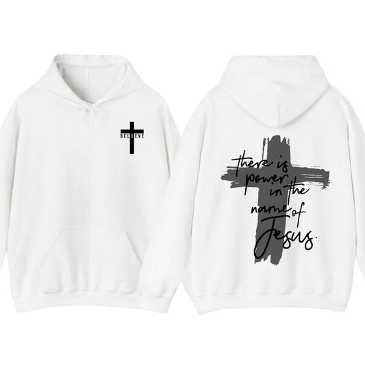 There Is Power in The Name of Jesus T-Shirt, Hoodie - Faith God Crewneck Grahic Tee, Christian Jesus Trendy T-shirt,...