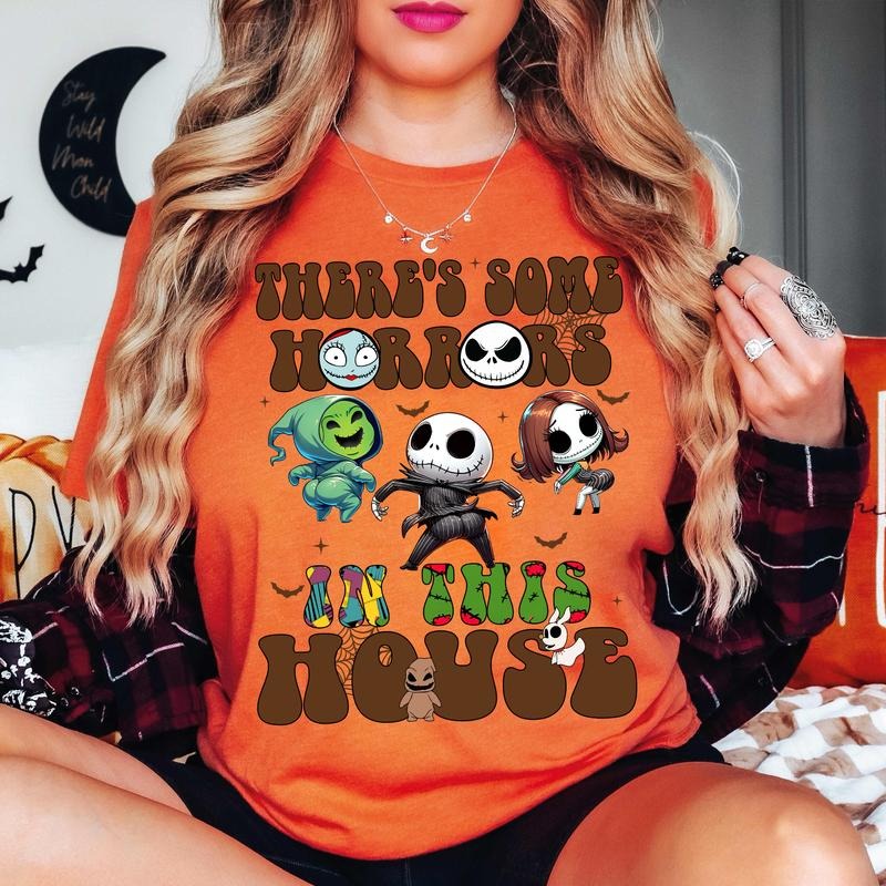 There's S0me Horrors In This House Shirt N1ght Mare Bef0re, Funny Horror Shirt, Halloween Shirt Hoodie, Sweatshirt