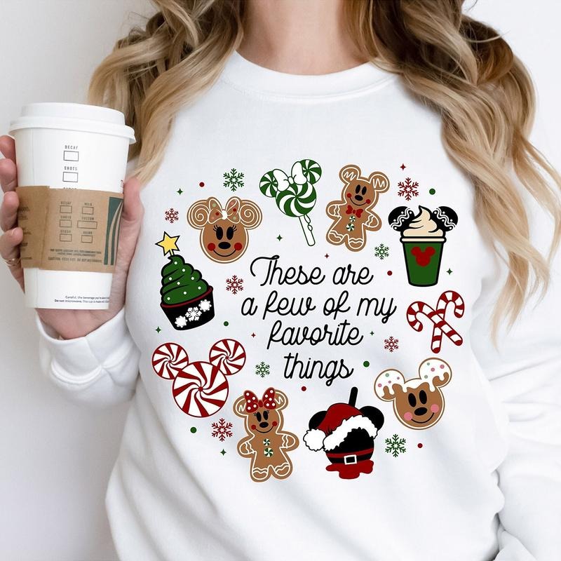 These Are a Few of my Favorite Things Christmas Crewneck Sweatshirt, Hoodie, T-shirt, Cute Christmas Gift | WearSparks.com