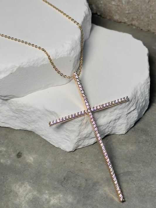 Thin Cross Necklace - Simple Design with Chain Pendant as shown T-Shirts, Hoodie, Sweatshirt | WearSparks.com