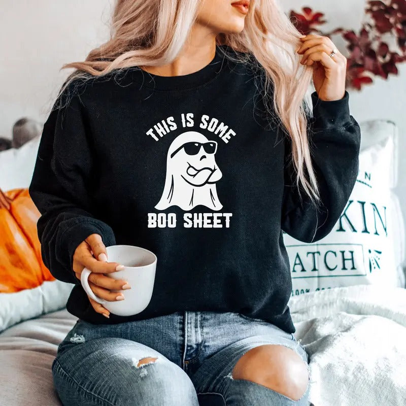 This Is Some Boo Sheet Sweatshirt Halloween Sweatshirt Retro Halloween Kids Shirt Ghost Shirtboo Sheet Shirtfunny...