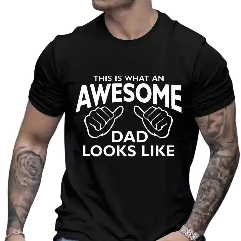 This Is What An Awesome Dad Looks Like Shirt, Dad Gift From Son Daughter Wife, Fathers Day Gift, Husband Tshirt, Regular...