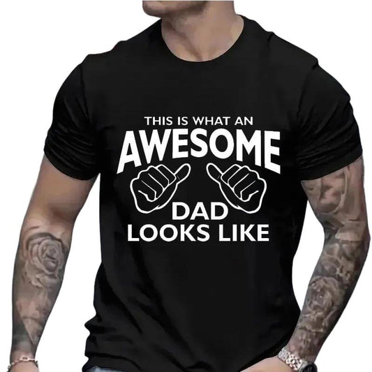 This Is What An Awesome Dad Looks Like Shirt, Dad Gift From Son Daughter Wife, Fathers Day Gift, Husband Tshirt, Regular...