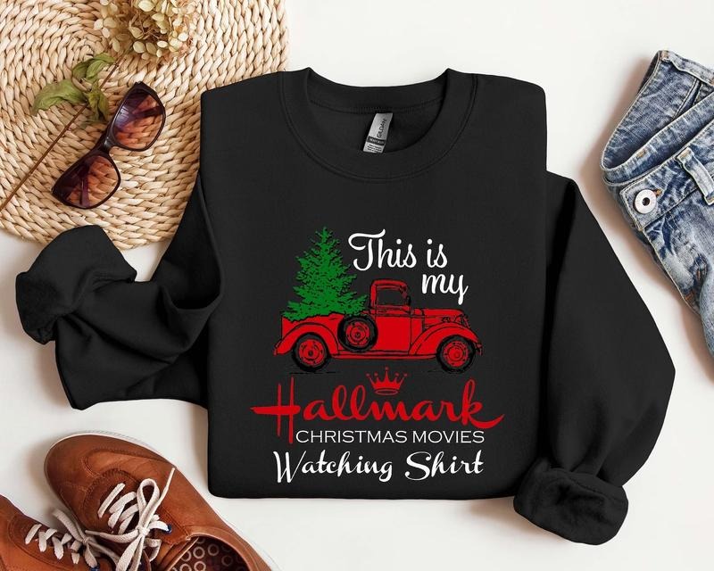 This is My Hallmark Christmas Movie Watching Sweatshirt, Hallmark Long Sleeve Tee, Hallmark Sweatshirt, Unisex Christmas...
