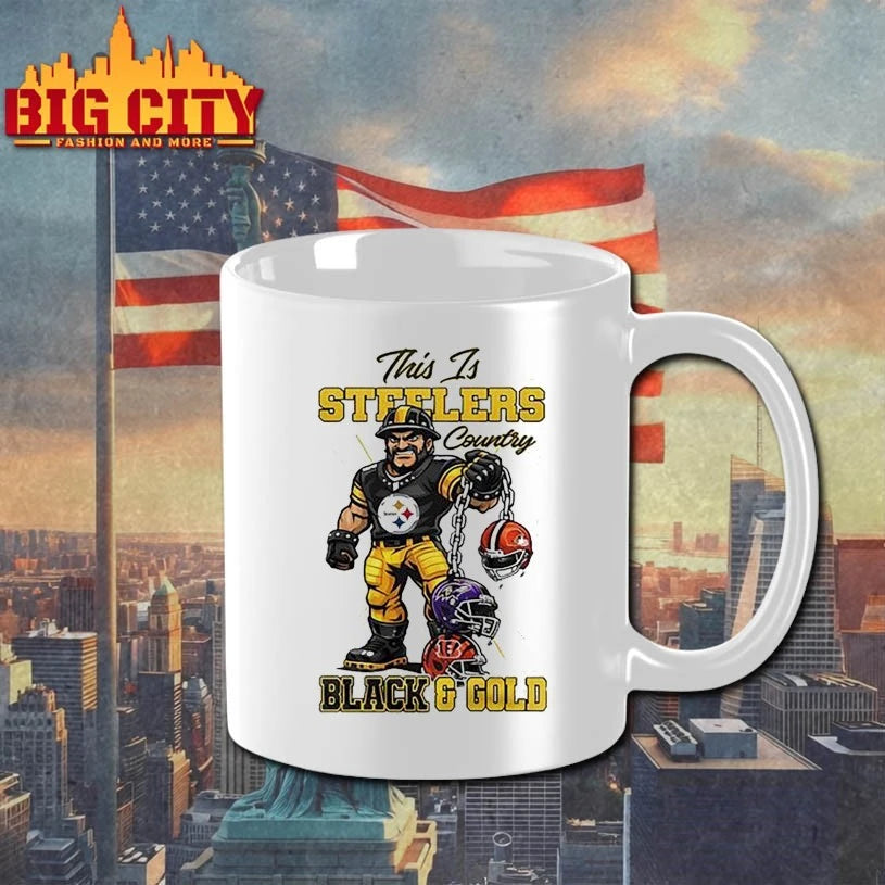 This is Steelers Country Black And gold shirt