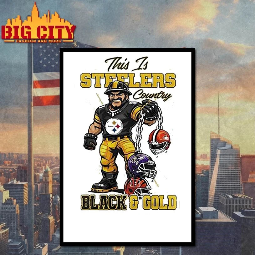 This is Steelers Country Black And gold shirt