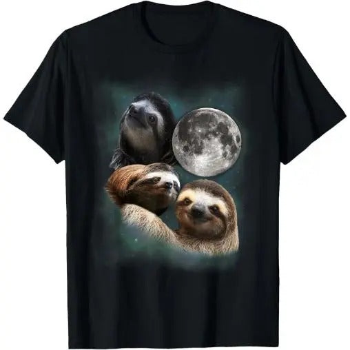 Three Sloths Moon Parody Shirt - Funny Wolf Parody Tshirt T-Shirt Made in USA Hoodie, Sweatshirt | WearSparks.com