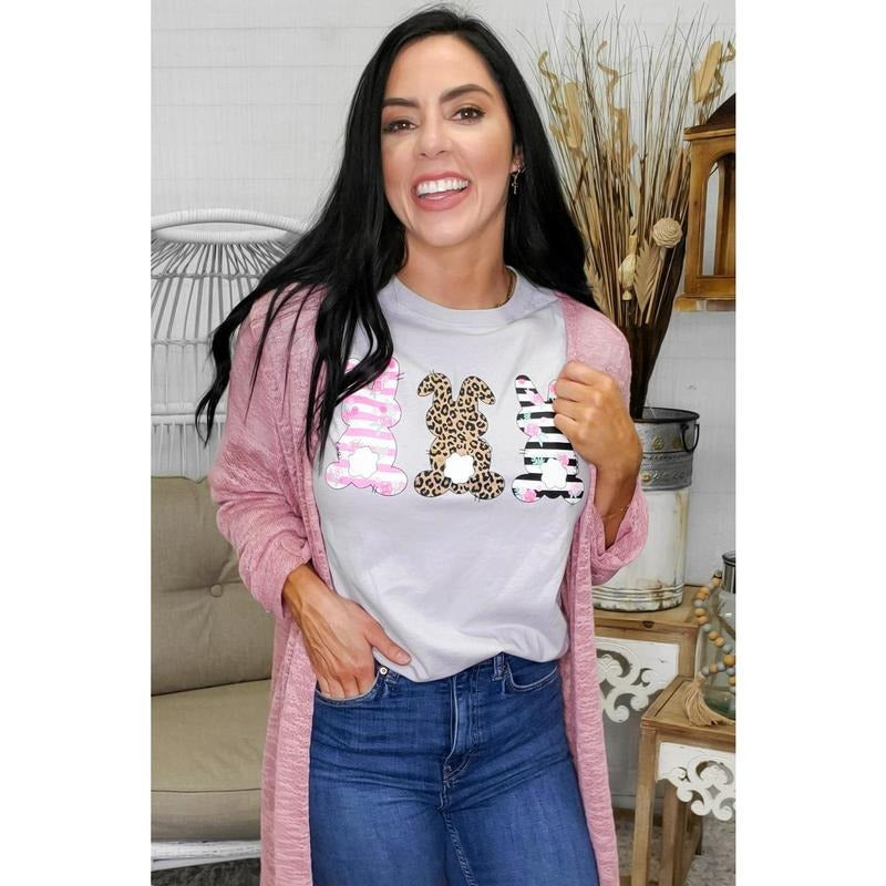Three Trendy Bunnies Easter T-Shirt Hoodie, Sweatshirt | WearSparks.com