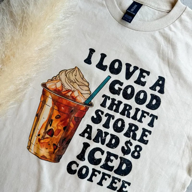 Thrift Store & Coffee Graphic Tee Hoodie, Sweatshirt | WearSparks.com