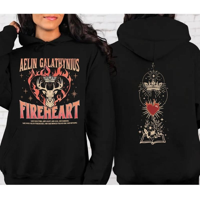 Throne Of Glass Fan Shirt, Aelin Galathynius Sweatshirt, Fireheart Aelin Shirt, Kingsflame The Thirteen Sweater, Gift For...