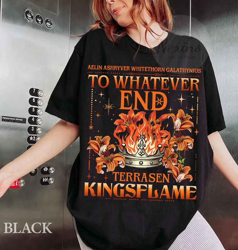 Throne Of Glass Fan T-Shirt, Aelin Galathynius Shirts, Fireheart Aelin T Shirt, Kingsflame The Thirteen, Gift For Book...