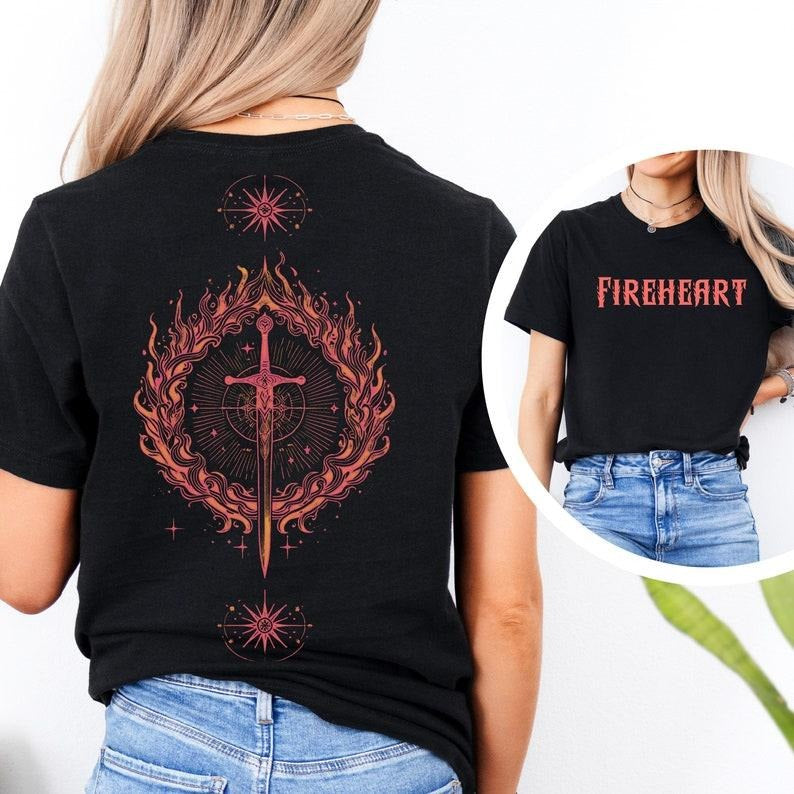 Throne of Glass Quote Tee, Bewitching Fireheart Design, Sarah J Maas Fan Shirt, Ideal Reader Gift Women Style Tee Hoodie,...
