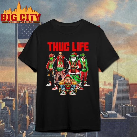Thug Life Christmas Movie Santa Claus Friends shirt