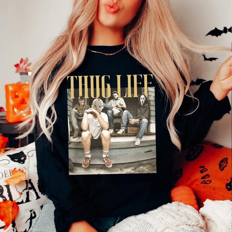 Thug Life Friends Horr0r Shirt, Halloween M0vie Shirt, Shirt For Fan Hoodie, Sweatshirt | WearSparks.com