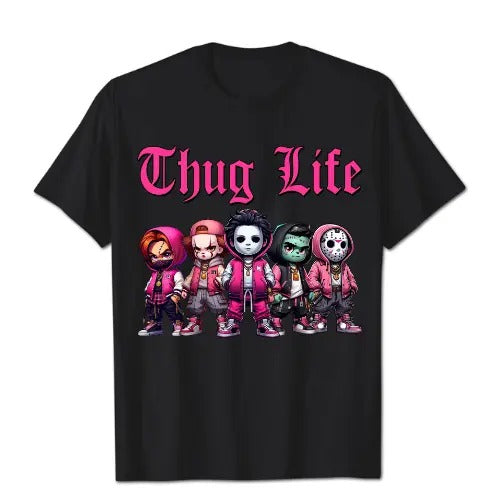 Thug Life Horro Movie T-Shirt, Fr.iends Horro Characters Unisex T-Shirt, Horro Movie Killlers T-Shirt, Gift For Fan, Gift...