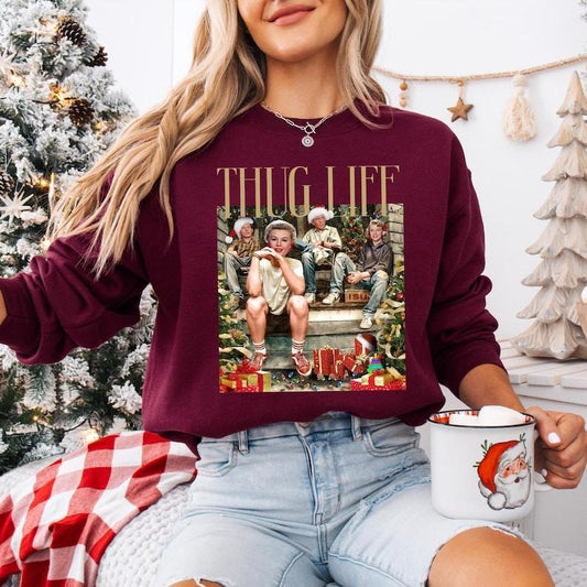 Thug Life White Christmas Movie Sweatshirt, I'm Dreaming Of A White Christmas T-shirt, Xmas Movies 1954 Tee, Merry Xmas...