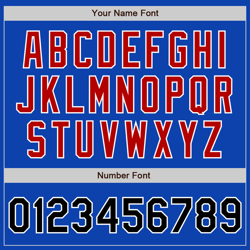 Custom Thunder Blue Black Red-White Authentic Baseball Jersey