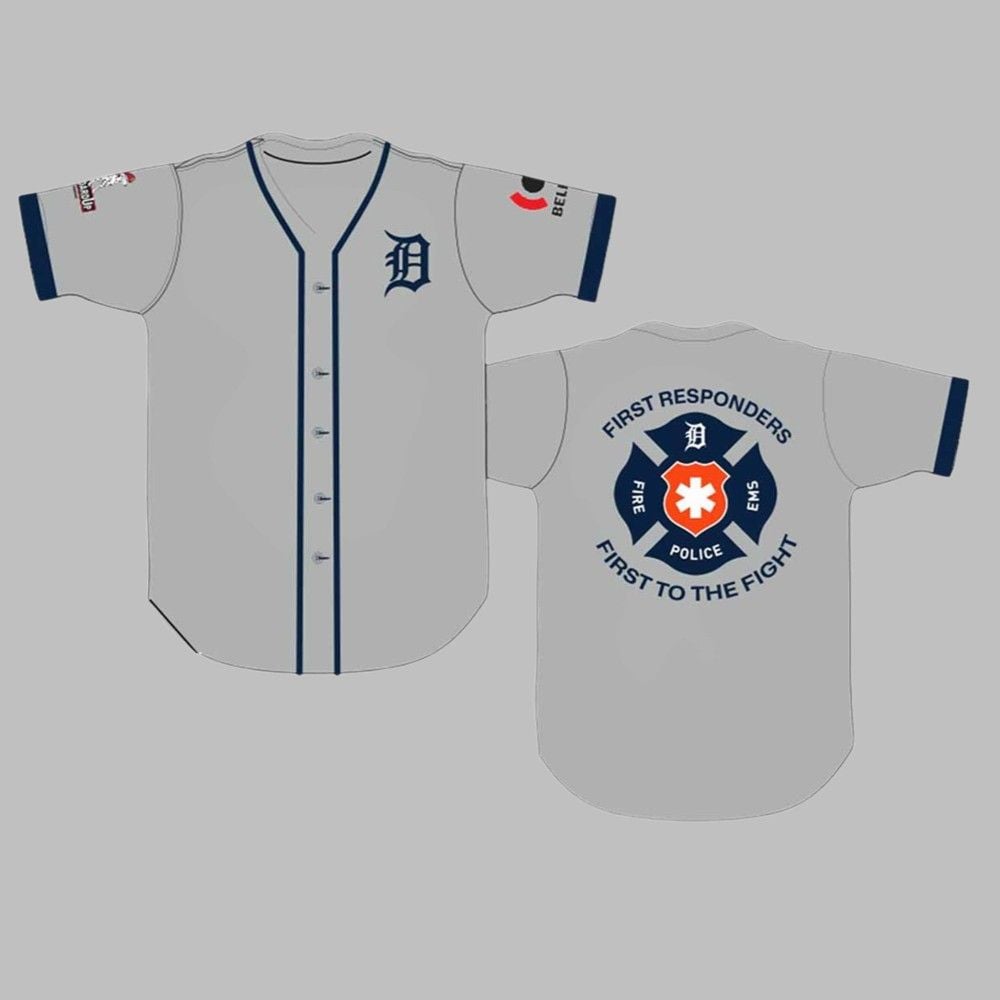 Tigers First Responders Jersey 2025 Giveaway - Grishko.com T-Shirts, Hoodie, Sweatshirt | WearSparks.com (Image 1)