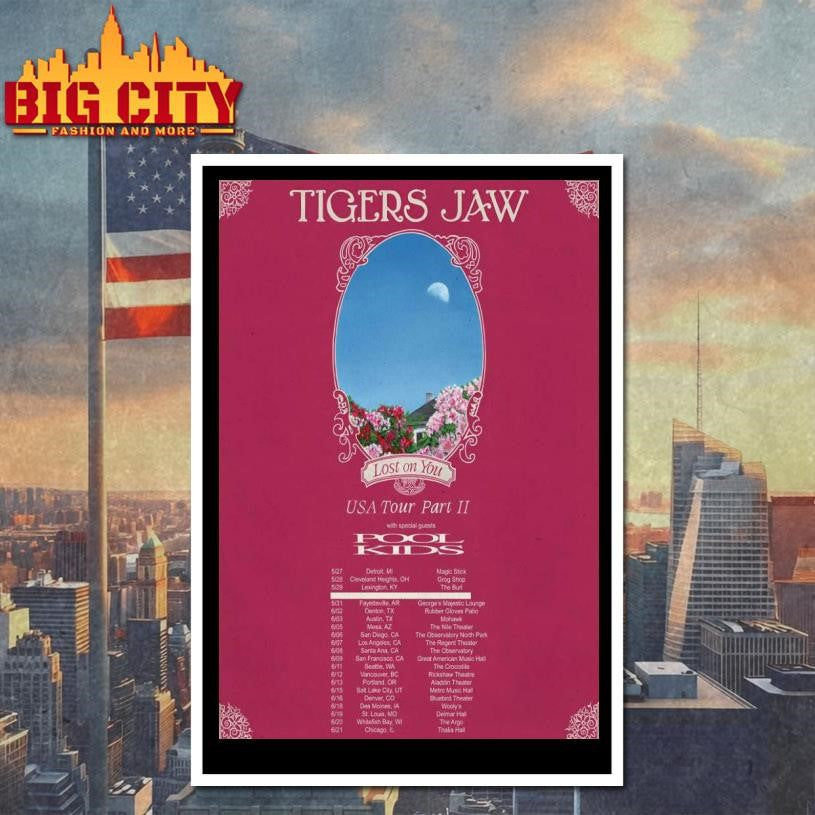 Tigers Jaw With Pool Kids USA Tour 2026 Poster shirt