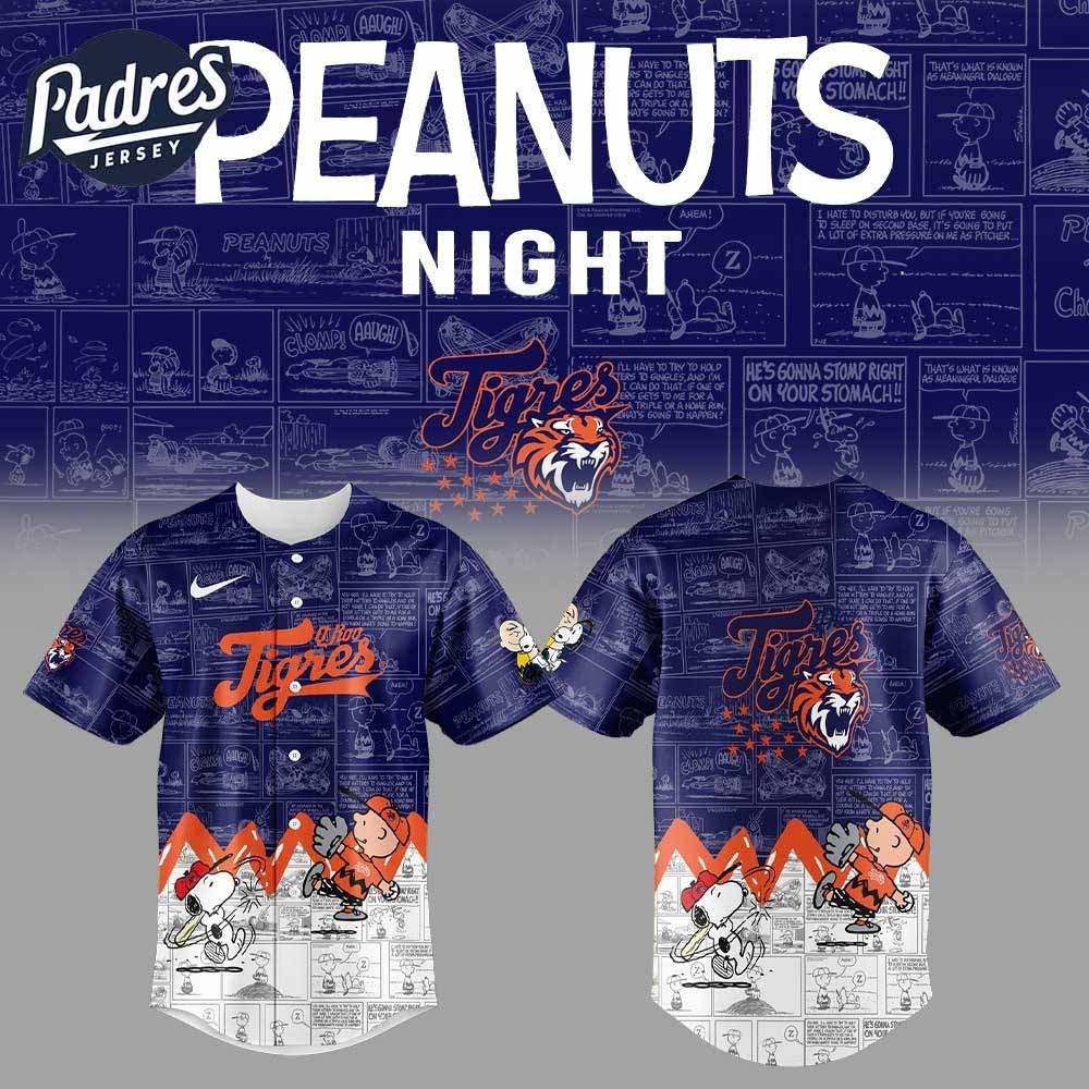Tigres De Quintana Roo Peanuts Baseball Jersey - Padres Jersey Oasis: Elevate Your Baseball Style Game... (Image 1)