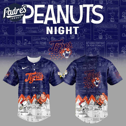 Tigres De Quintana Roo Peanuts Baseball Jersey - Padres Jersey Oasis: Elevate Your Baseball Style Game... (Image 1)